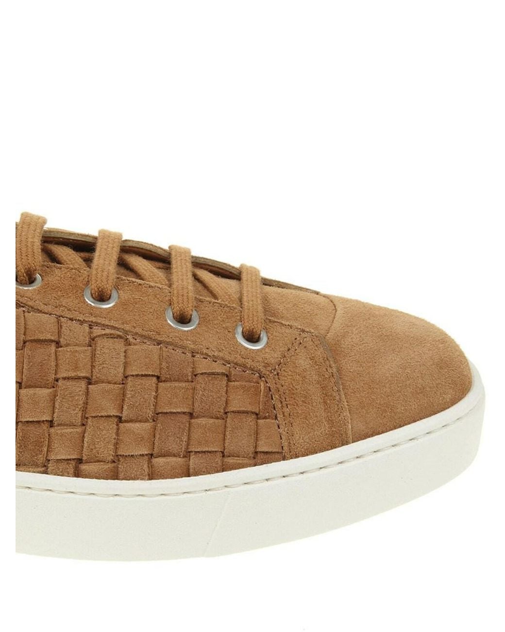 Santoni Brown Suede Sneakers for men