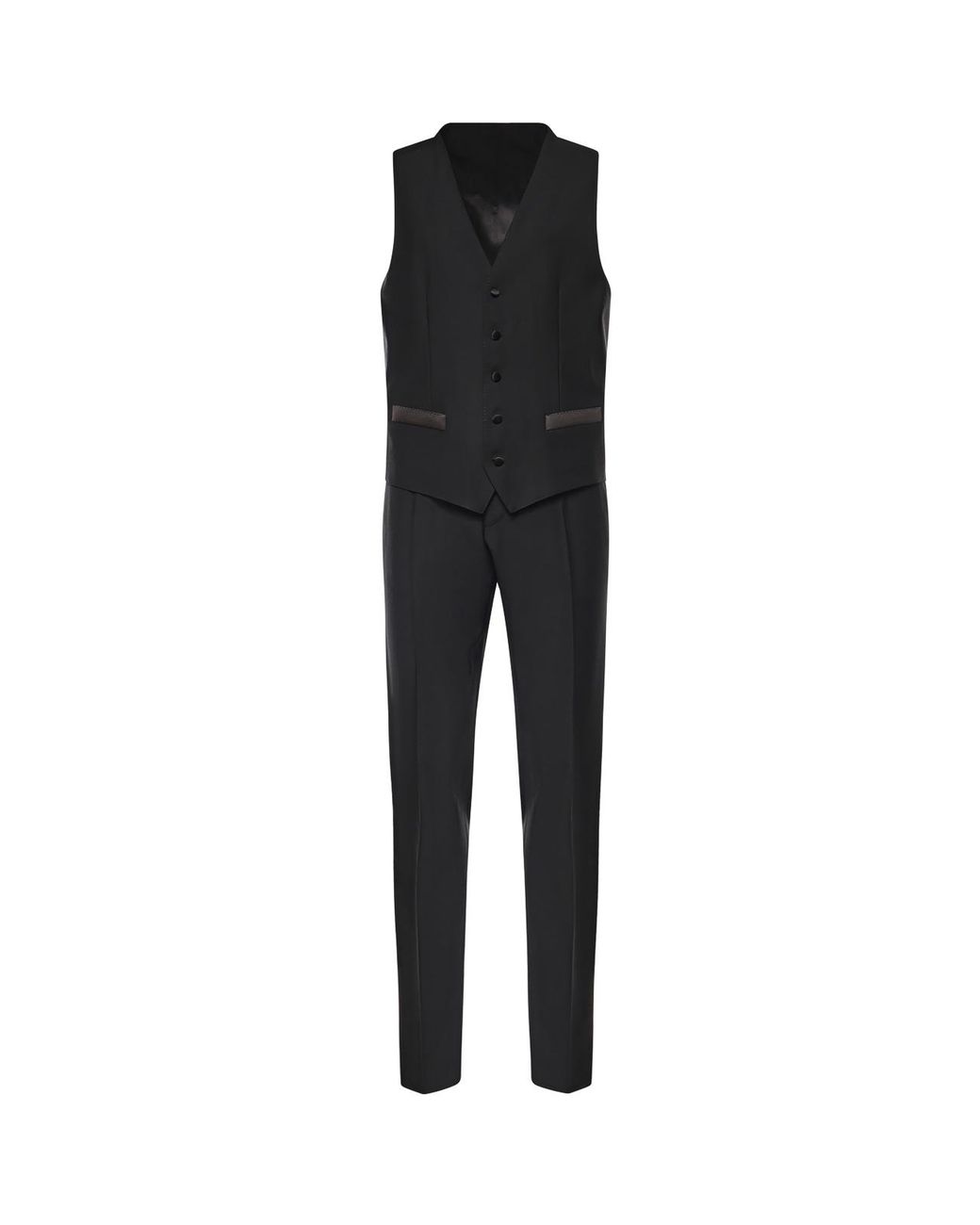 Dolce & Gabbana Black Three-Piece Tuxedo Suit for men