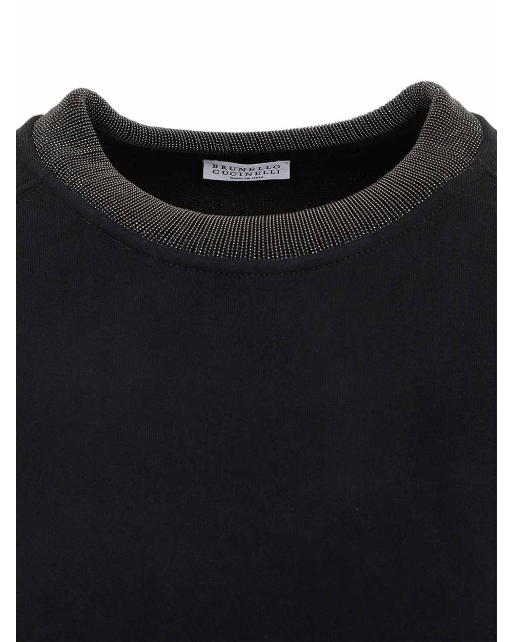 Brunello Cucinelli Black Rundhalspullover