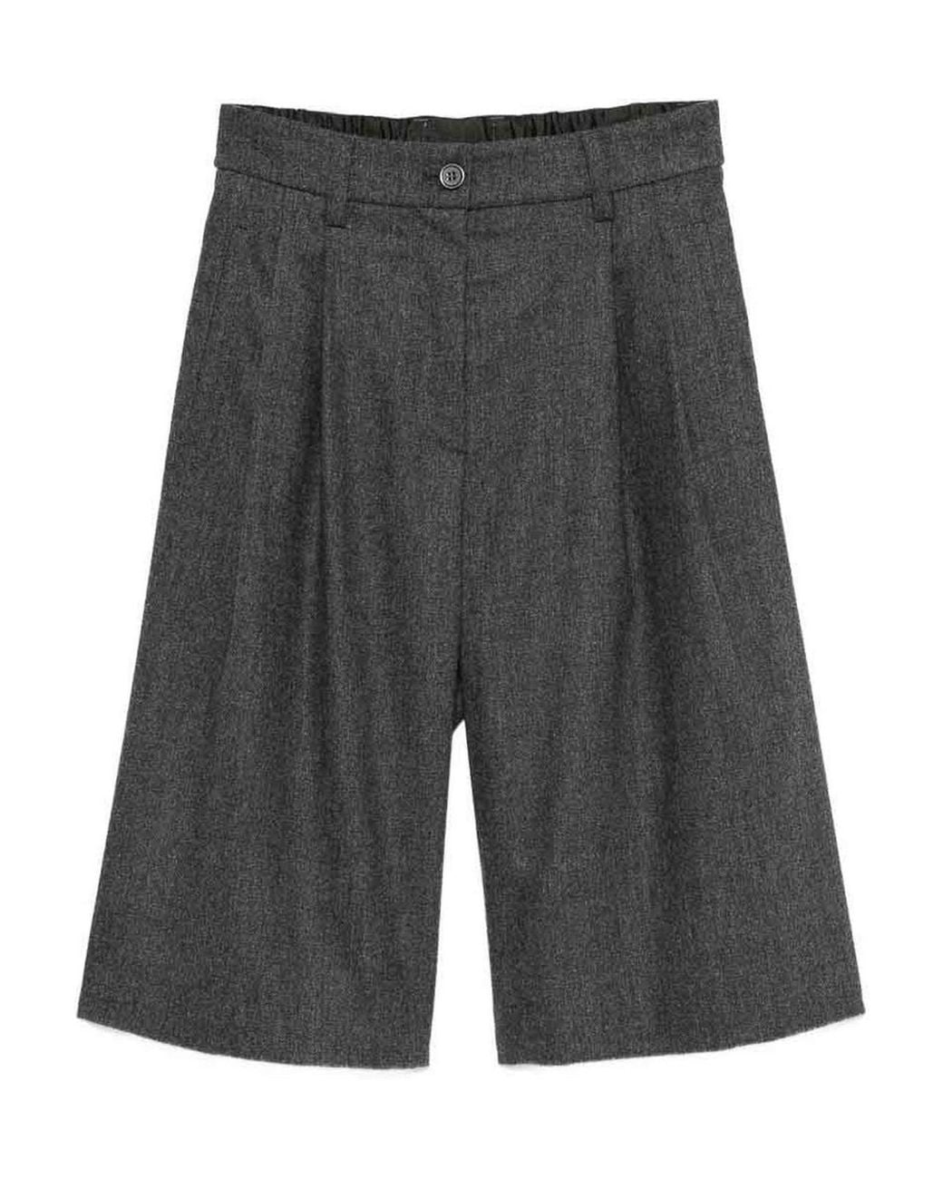 Emporio Armani Gray Flannel Shorts