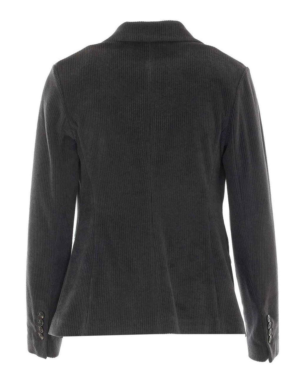 Circolo 1901 Black Double Breasted Velvet Jacket