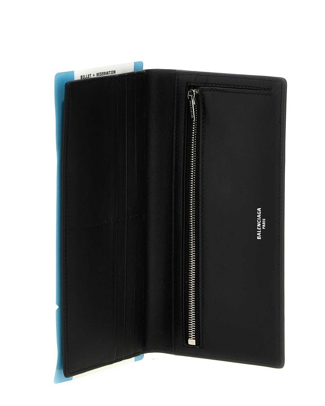 Balenciaga Blue Passport Lungo 1 Biglietto Wallet for men