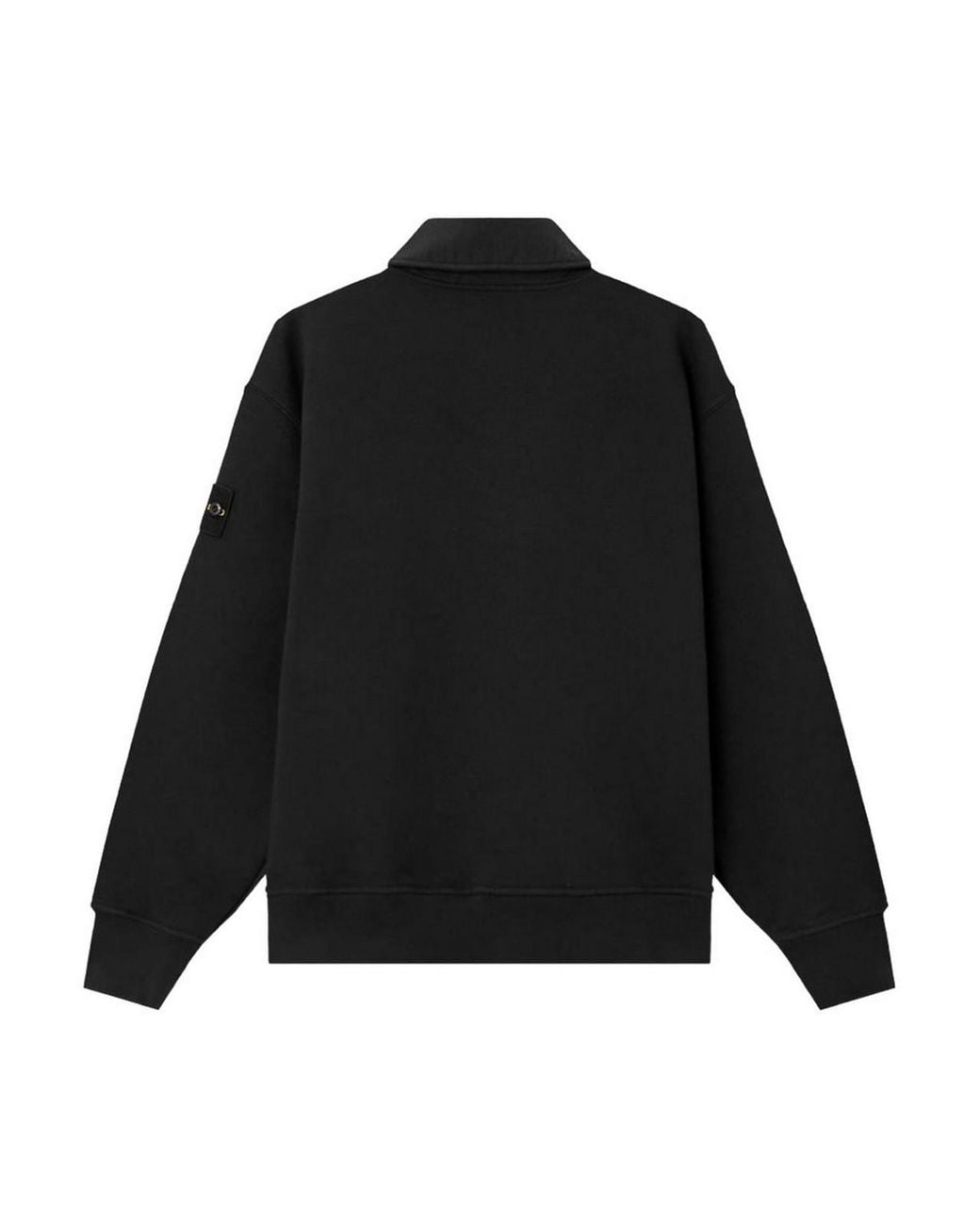 Stone Island Black Compass Cotton Polo Sweatshirt for men
