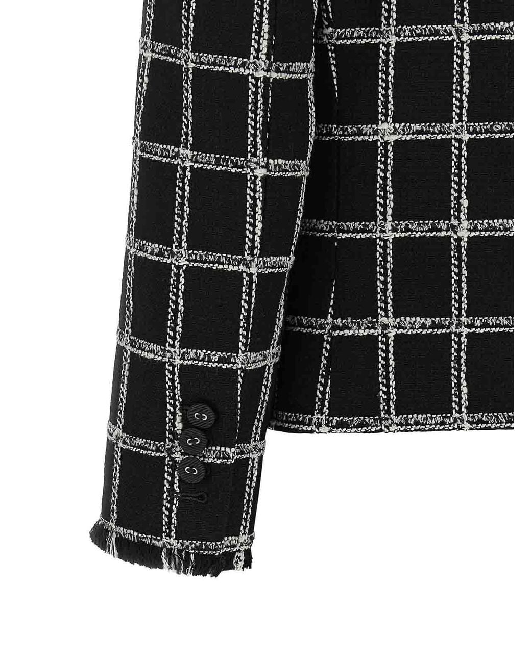 Thom Browne Black Tweed Blazer