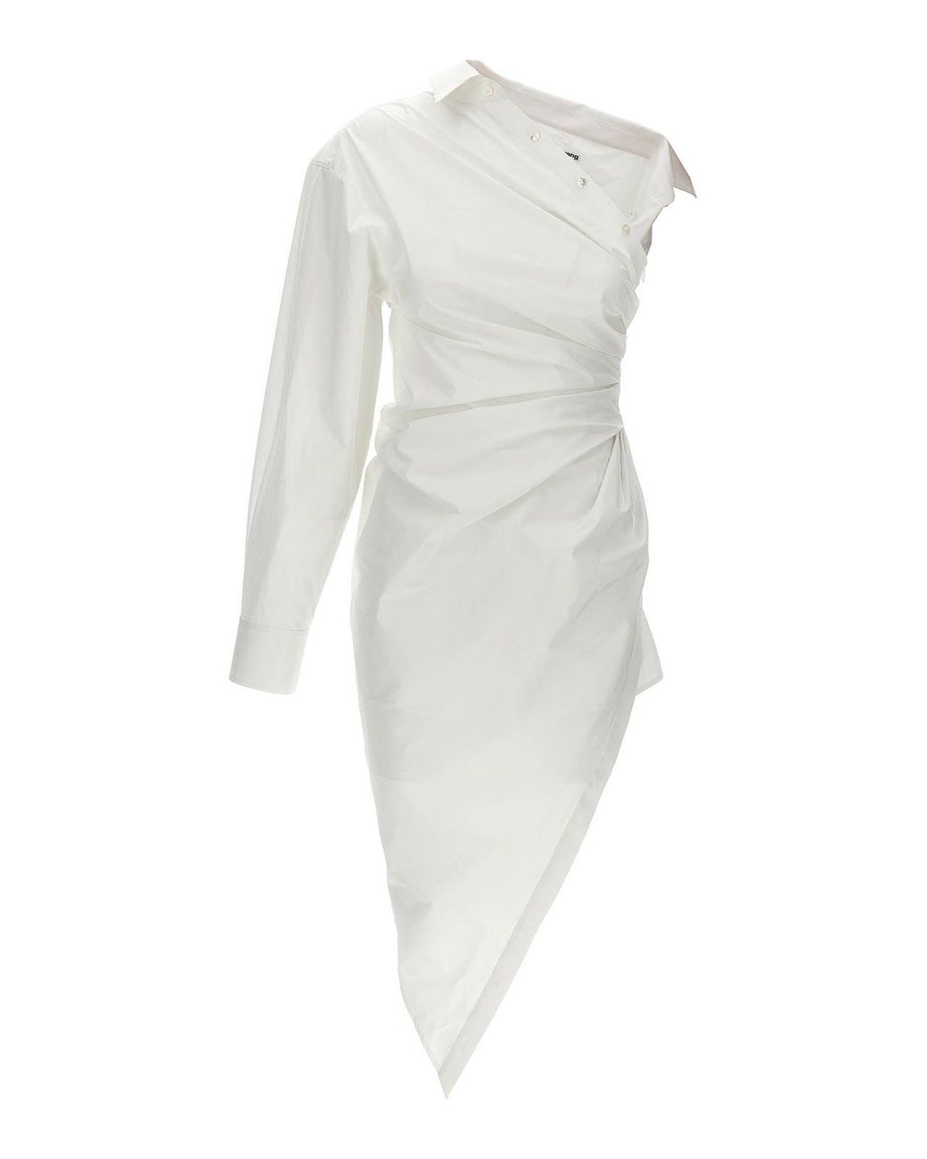 Alexander Wang White Asymmetrical Shirt Dress