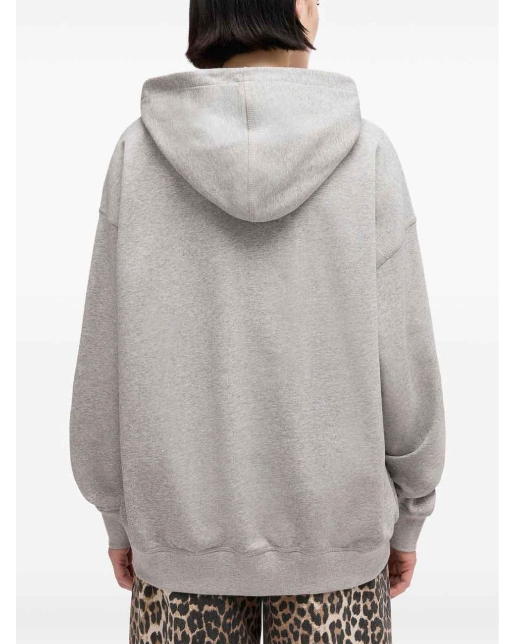 Ganni White Margot Kitty Organic Cotton Hoodie