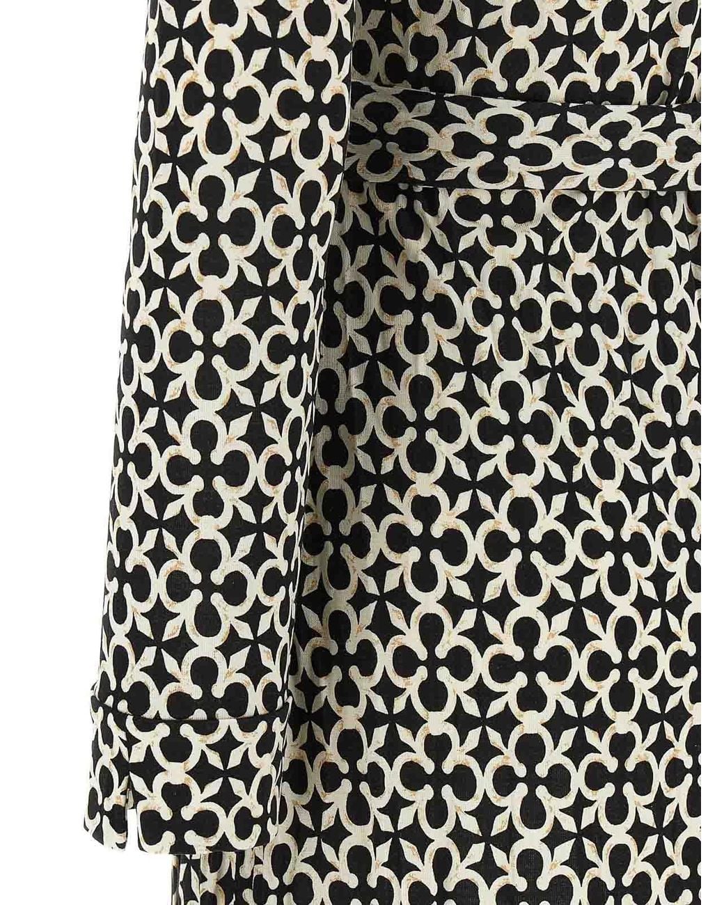 Diane von Furstenberg Black Jeanne Silk Dress