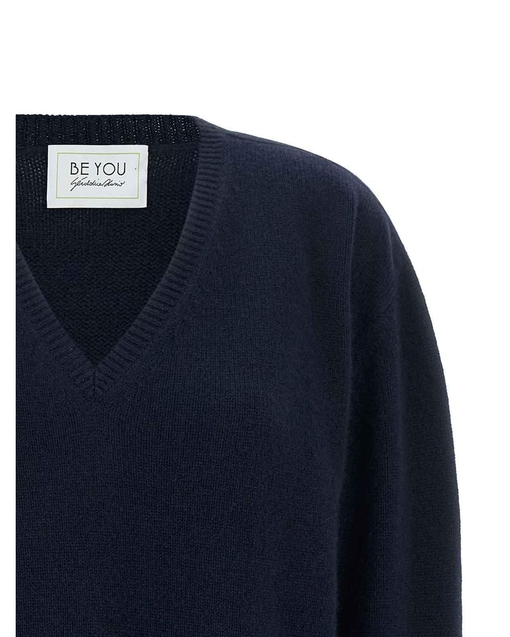 Be You Blue V-Neck Sweater