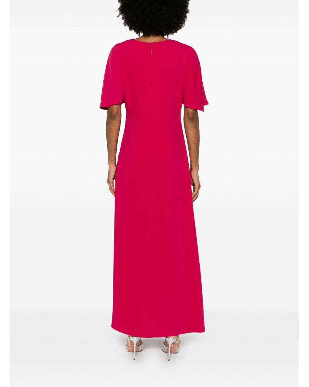 P.A.R.O.S.H. Pink Crewneck Short-Sleeve Dress