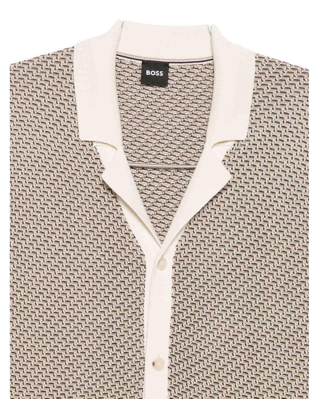 Boss White Short-Sleeve Polo for men