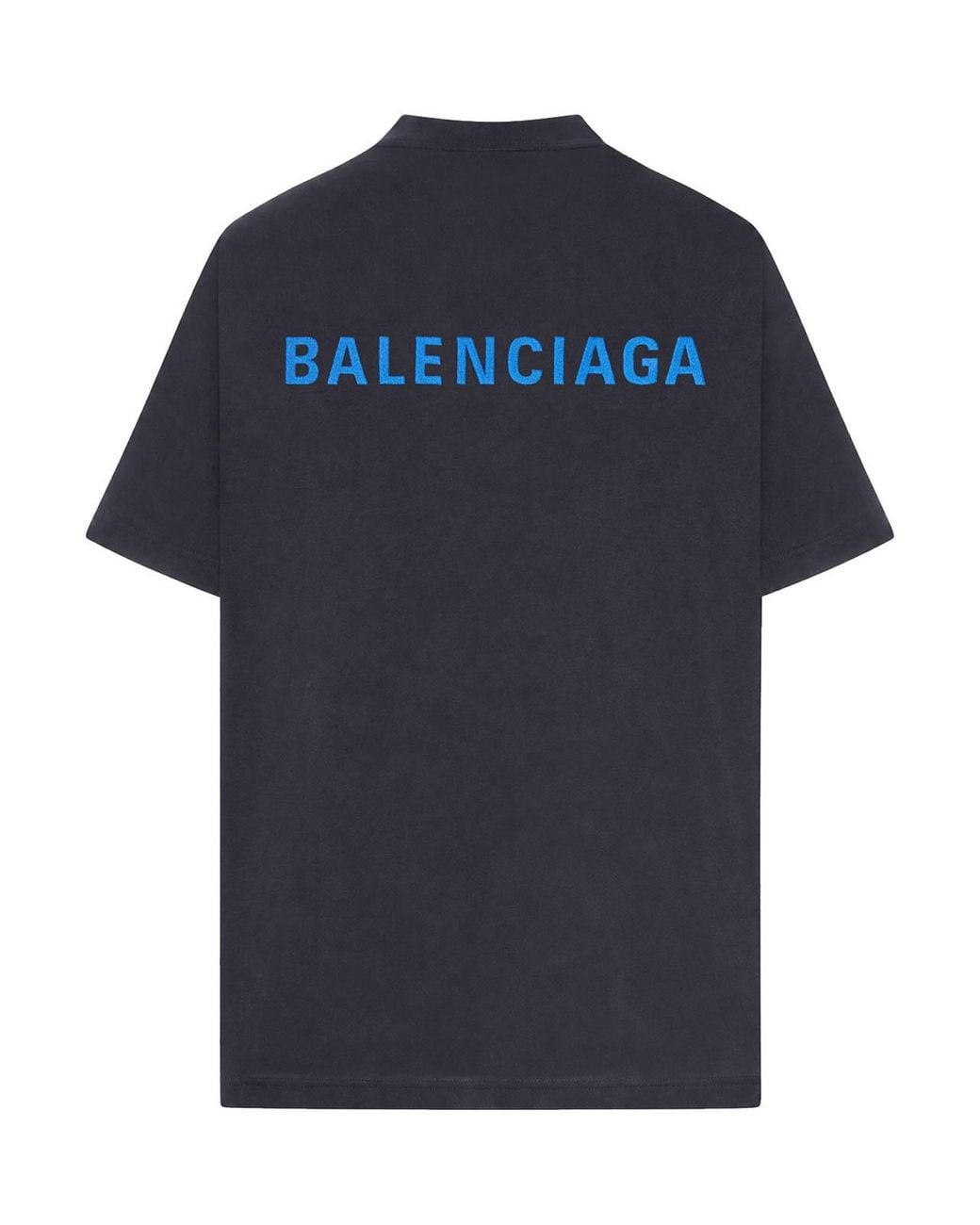 Balenciaga Blue Medium Fit T-Shirt With Logo for men