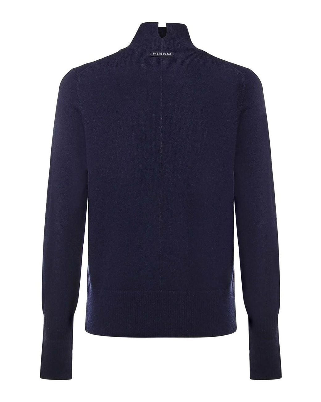 Pinko Blue Wool And Cashmere Turtleneck Sweater