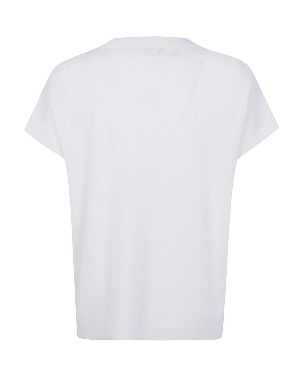 Fabiana Filippi White Platinum Cap Sleeve Sweater With Embrodery