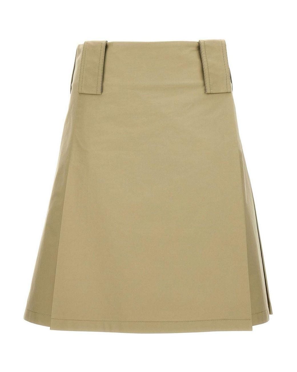 Burberry Natural Pleated Skirt