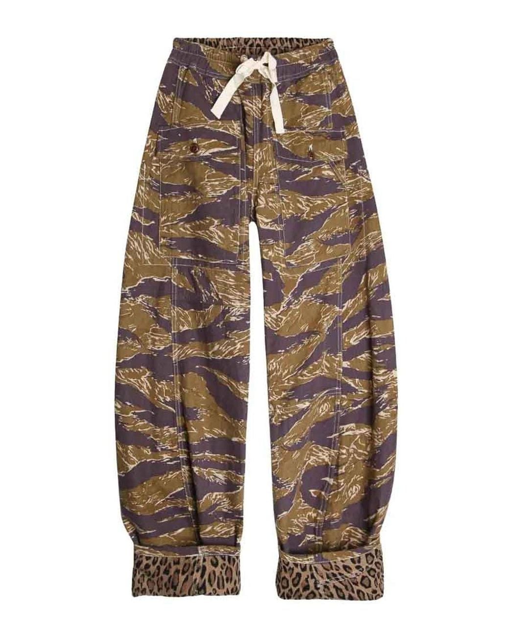 R13 White Camo Reversible Utility Pants