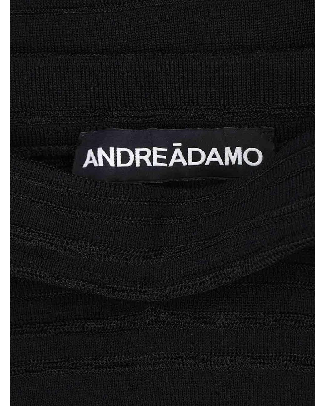 ANDREADAMO Black Zipped Sweatshirt