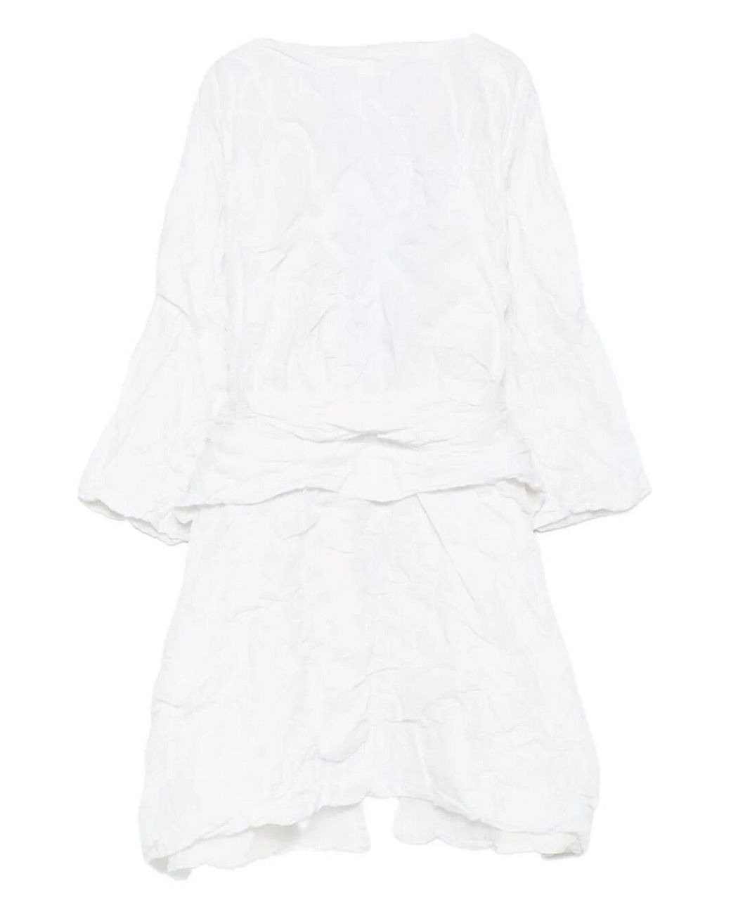 Daniela Gregis White Cappotto Coat T Double Grappolo