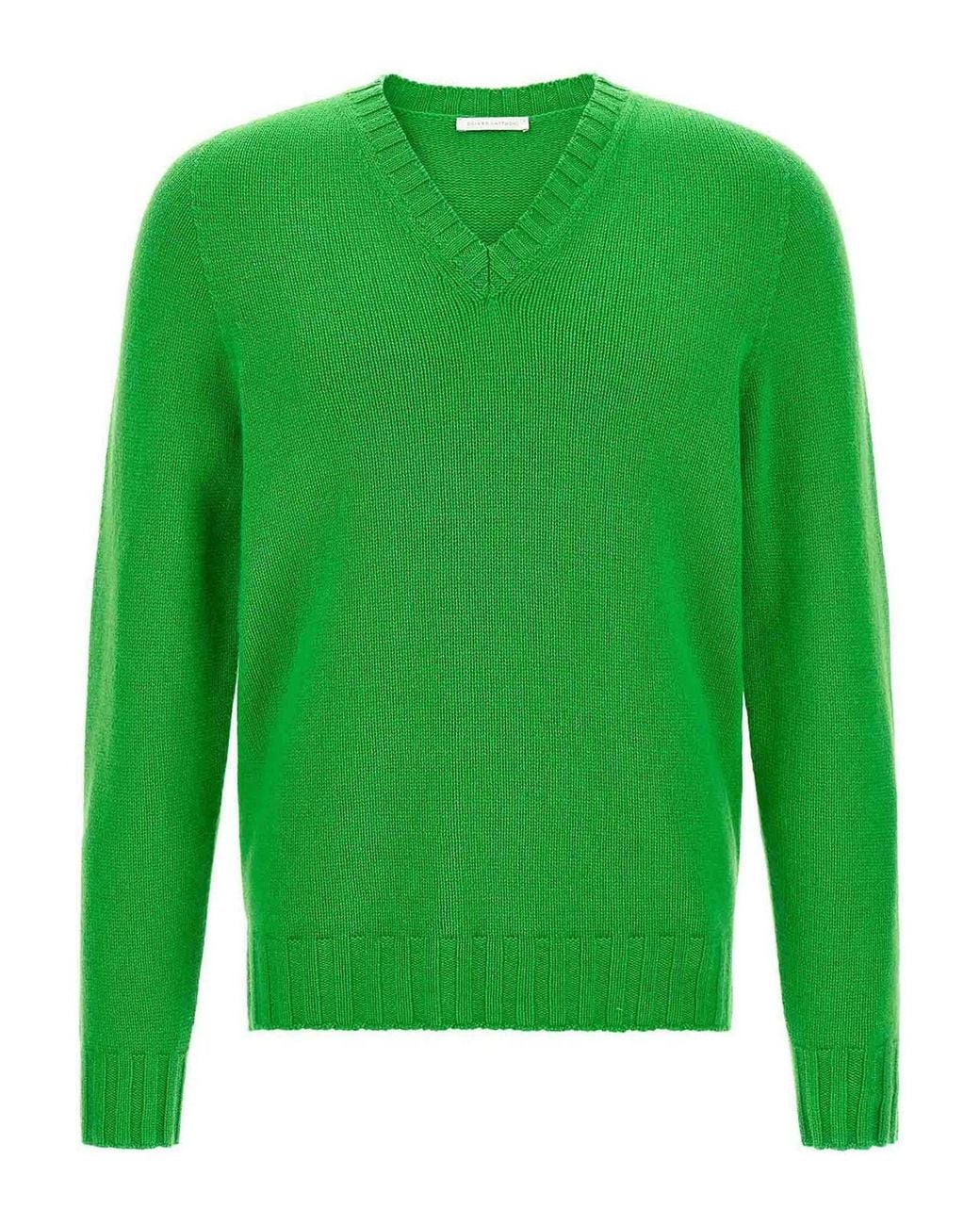 Oliver Lattughi Green Cashmere Sweater for men