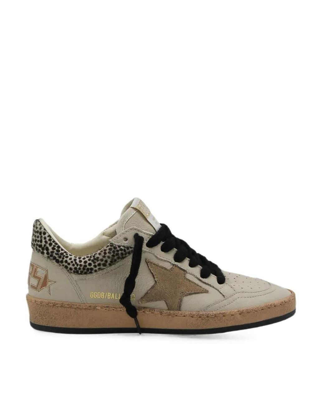 Golden Goose Deluxe Brand Brown Cream Lace-Up Sneakers