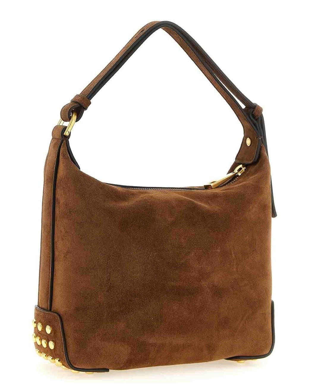 Tod's Brown Gommini' Mini Suede Shoulder Bag