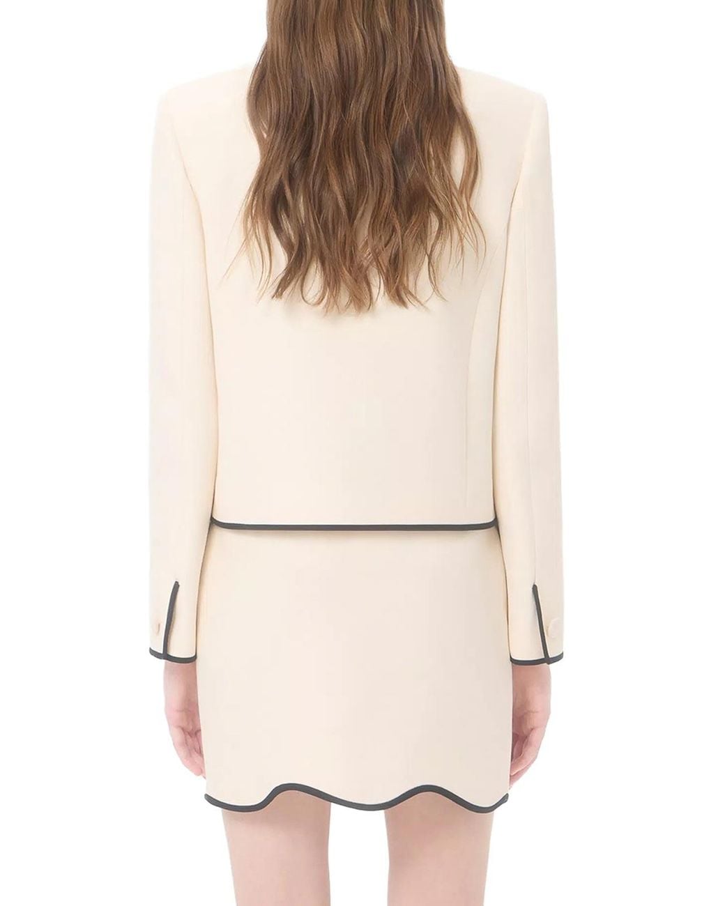 Valentino Garavani White Wool And Silk Crepe Jacket