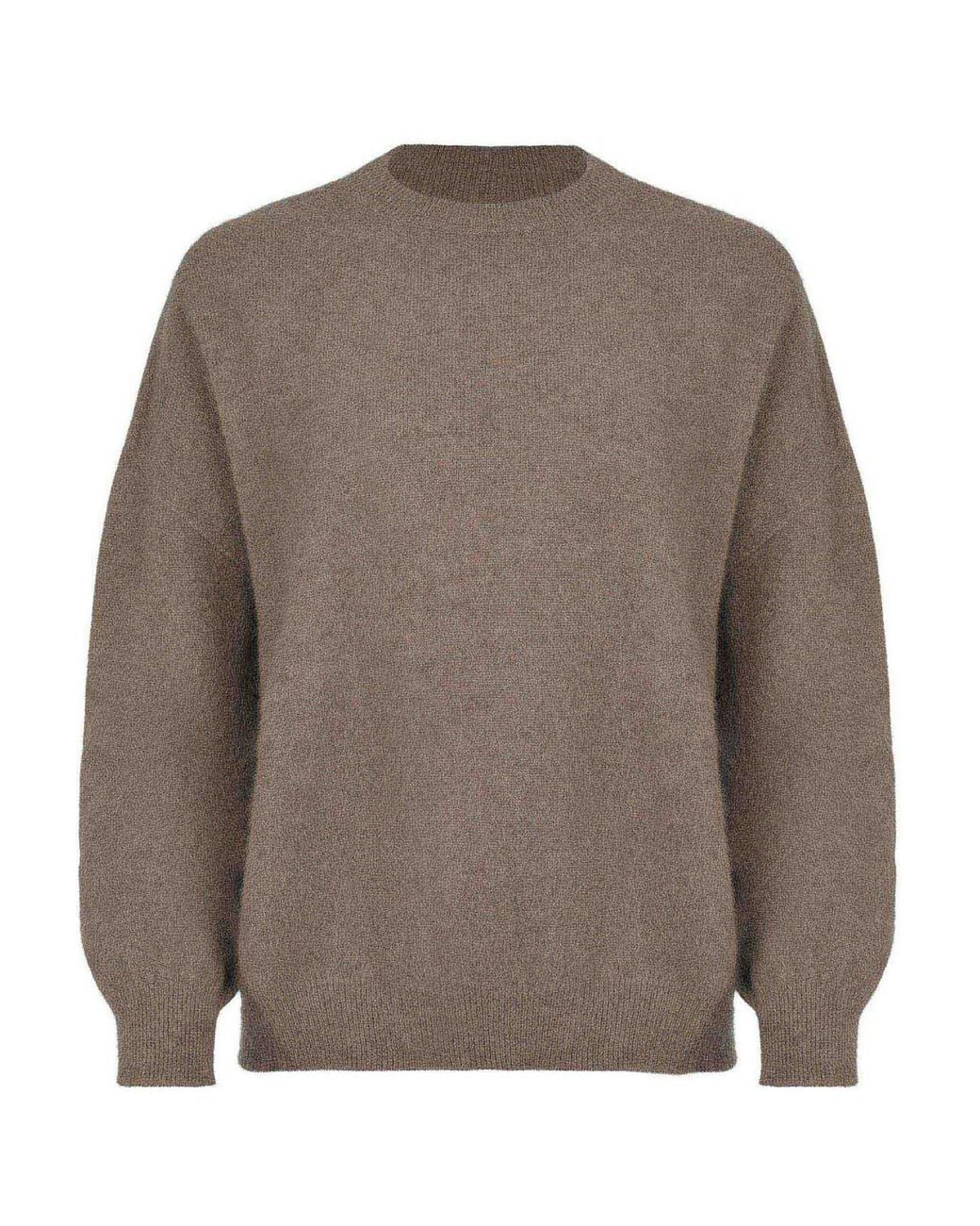 Pull Col Rond Vanisé en coloris Brown