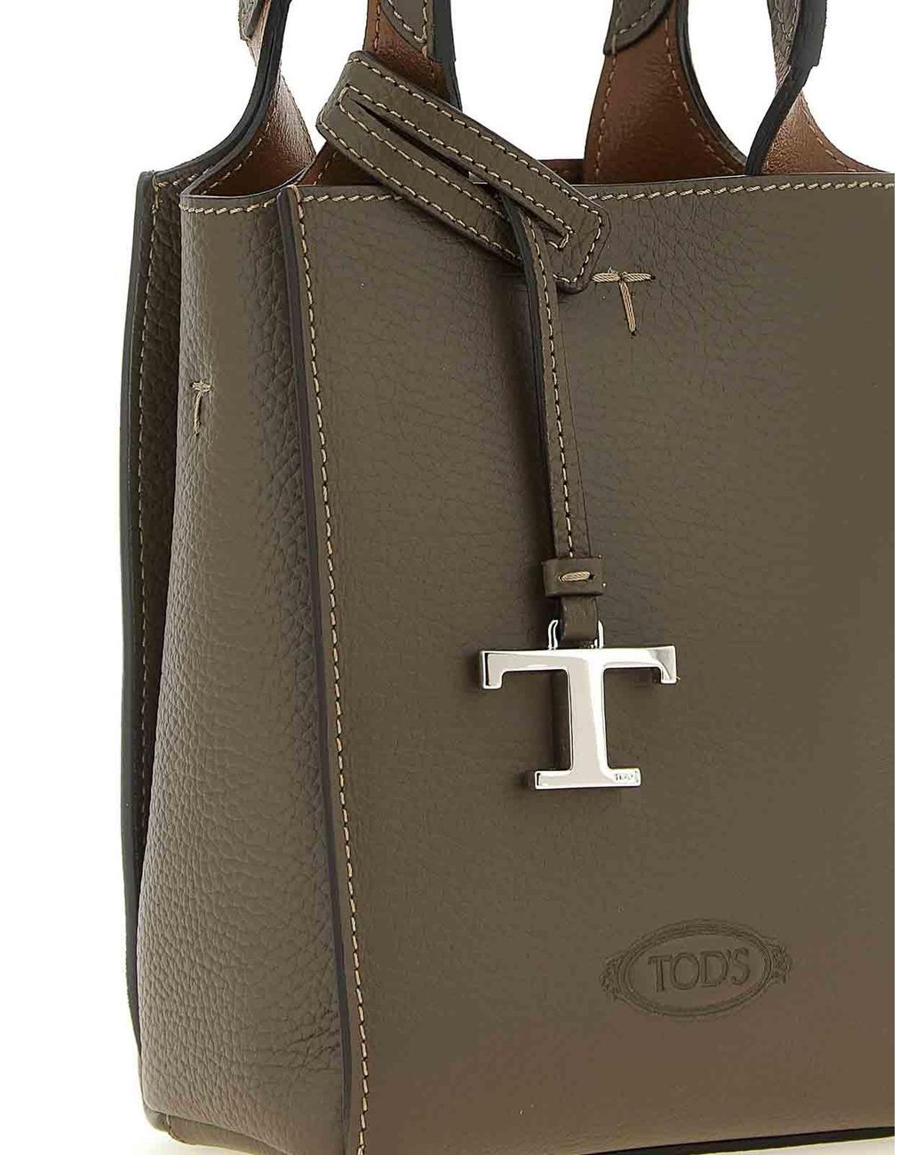 Tod's Brown Micro 'T Timeless' Handbag