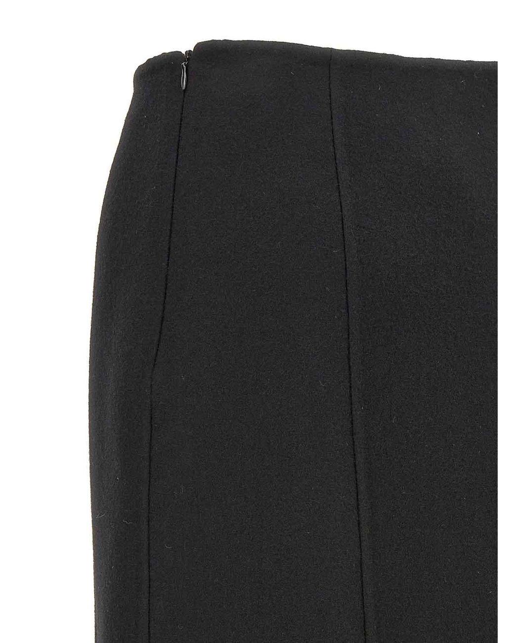 Ermanno Scervino Black Long Cloth Skirt