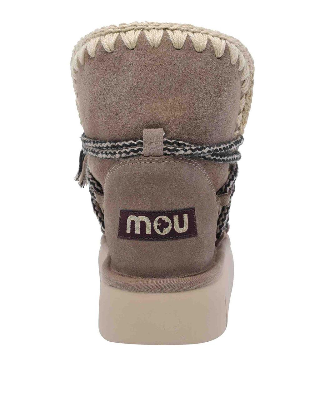 Mou Brown Bounce Scoubidou Lace Booties