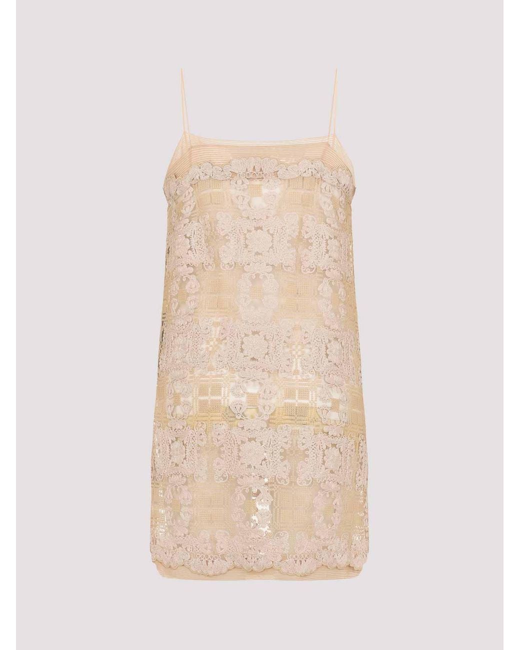 Ermanno Scervino Natural Polyester Mini Dress