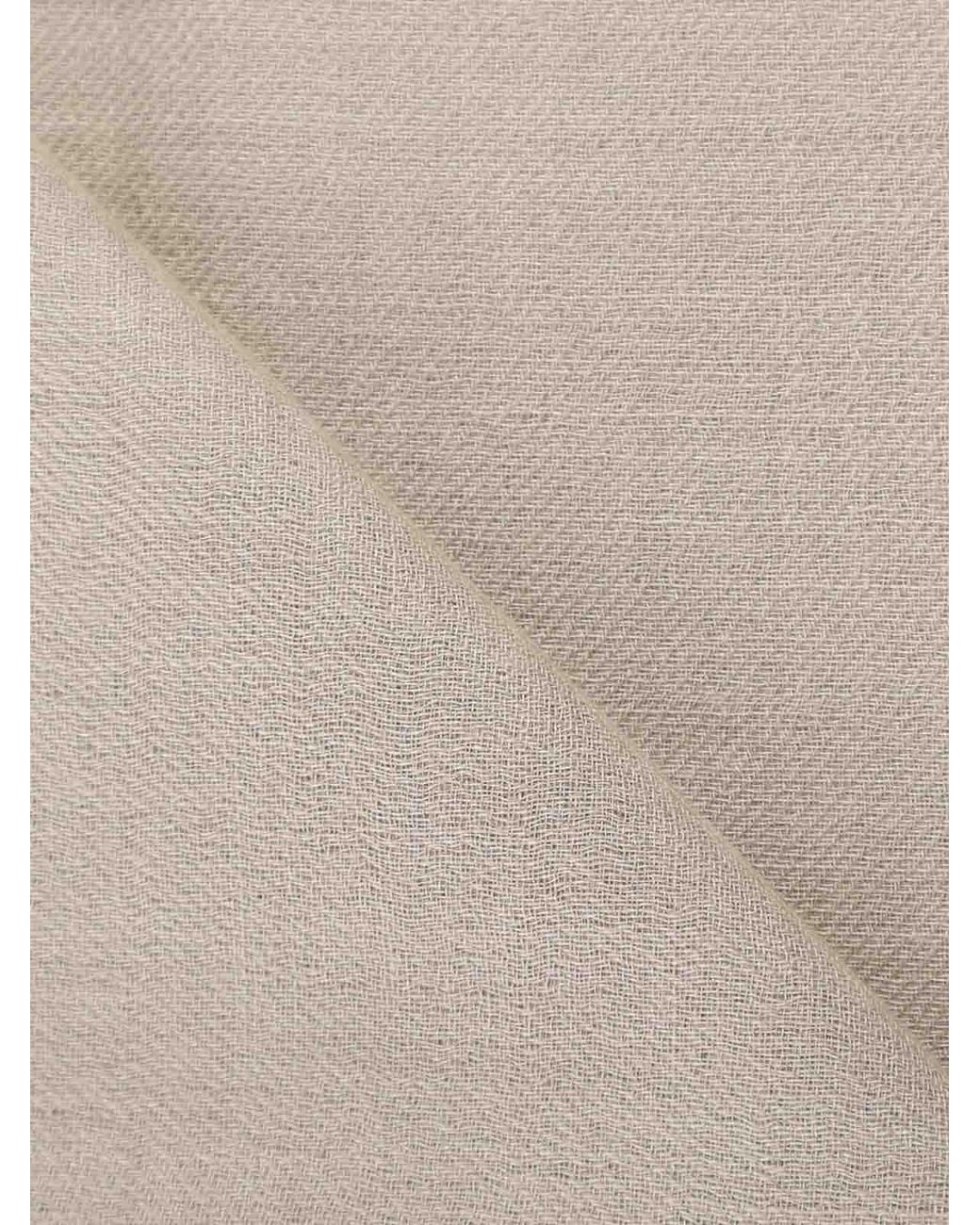 Fay Natural Wool And Silk Scarf for men