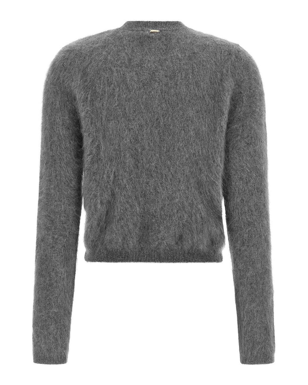 Twinset Gray Brushed Wool Sweater