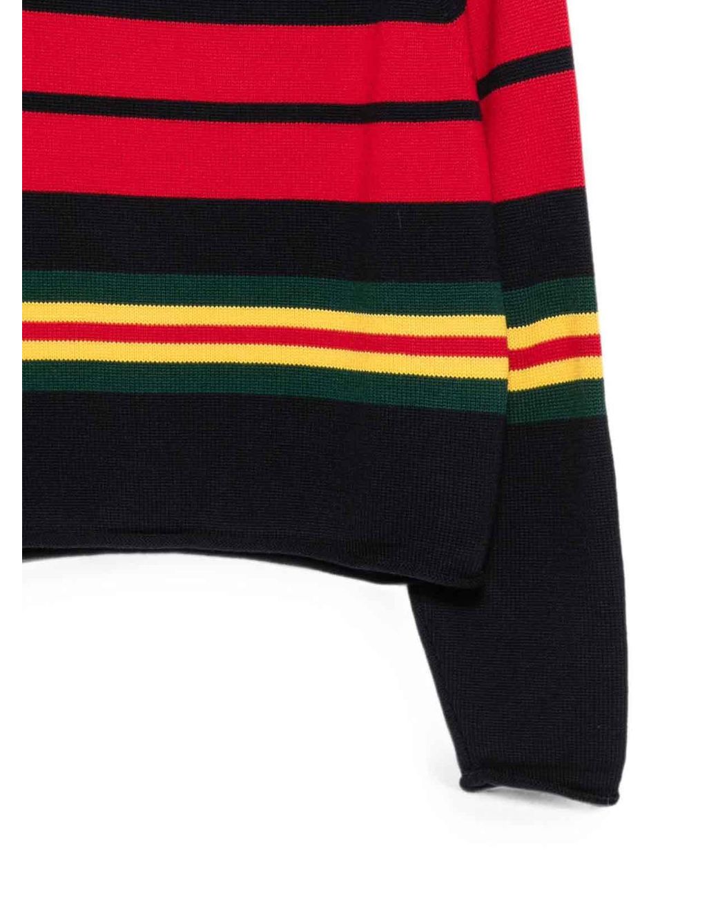 Semicouture Red Aliyah Crew-Neck Knit Sweater
