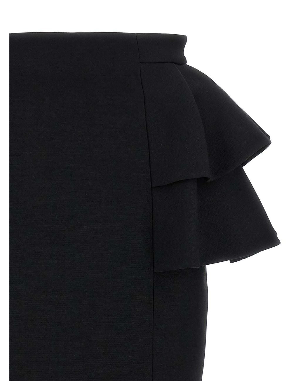 Valentino Garavani Black Crepe Couture Skirt