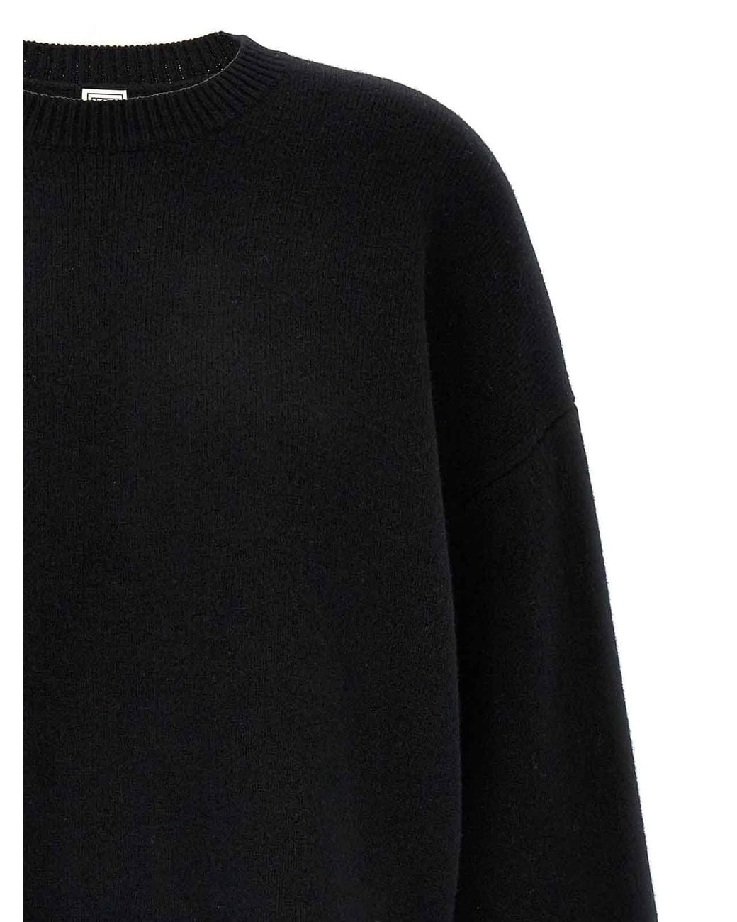 Totême Black Double-Knit Jumper