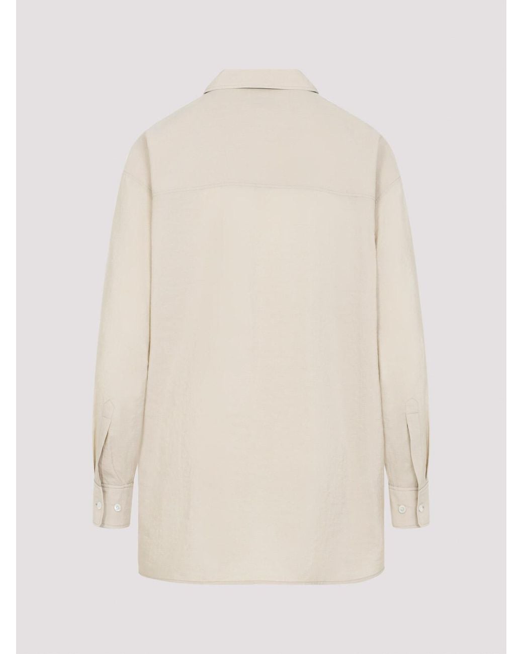 Lemaire White Long Shirt With Tie