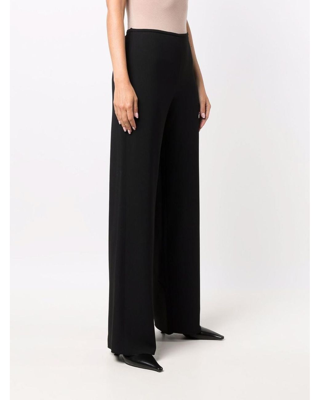 Emporio Armani Black Viscose Blend Pants