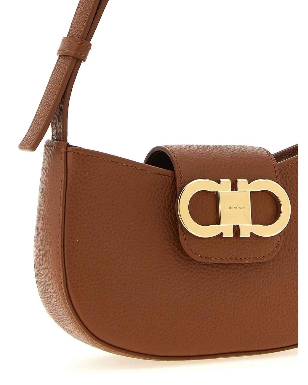 Ferragamo Brown Mini Shoulder Bag