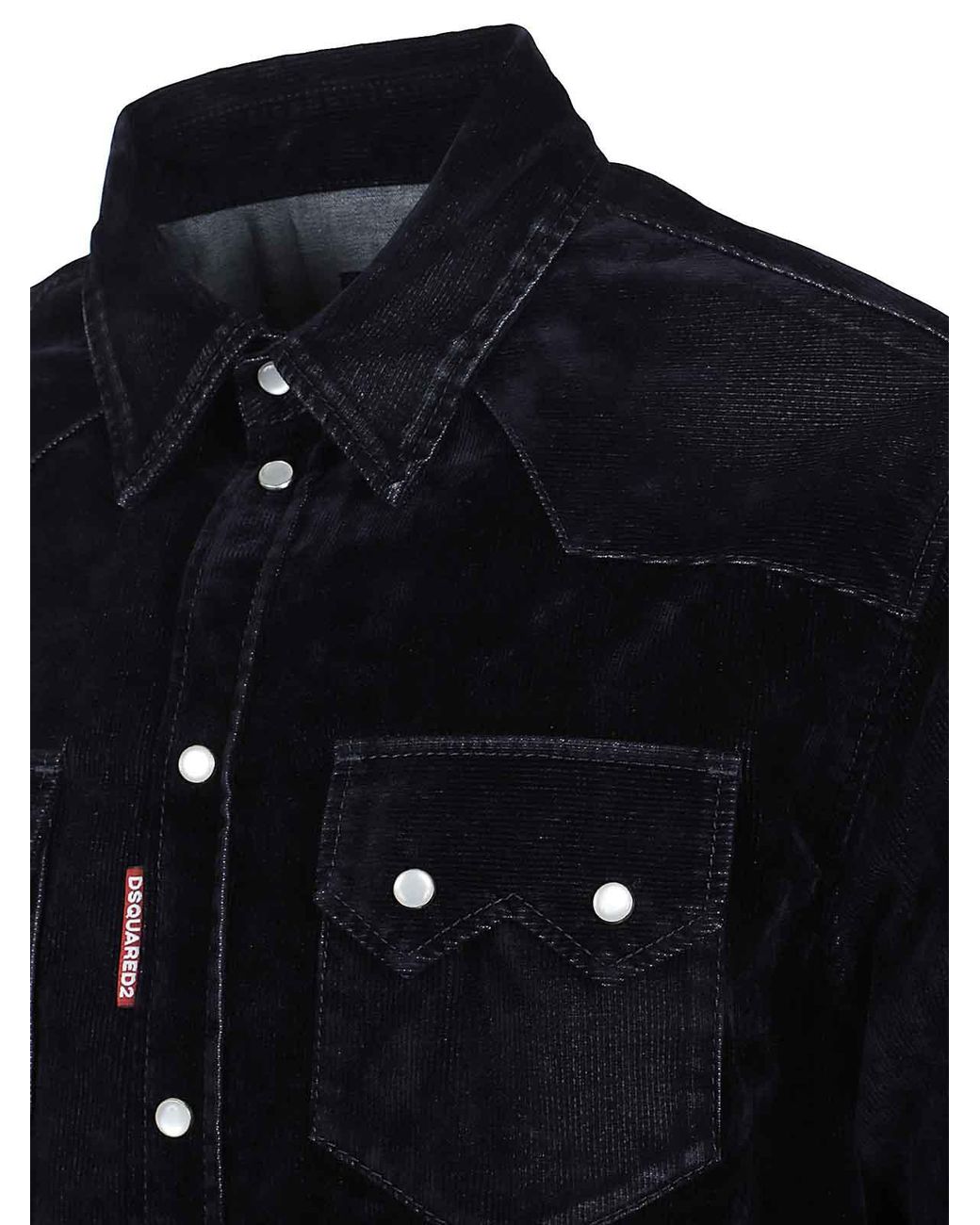 DSquared² Blue Flocked Cord Jean Jacket for men
