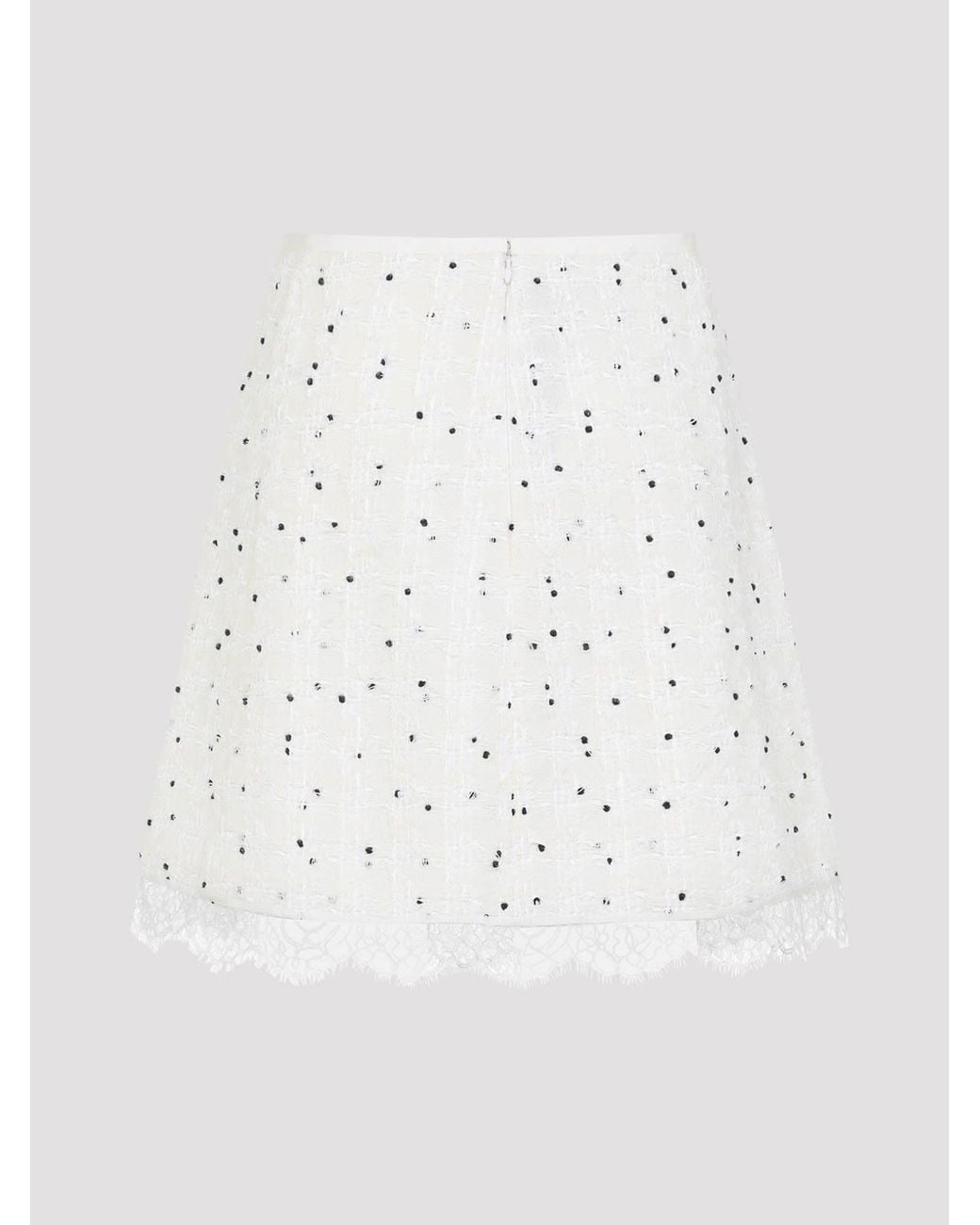 Giambattista Valli White Cotton Mini Skirt