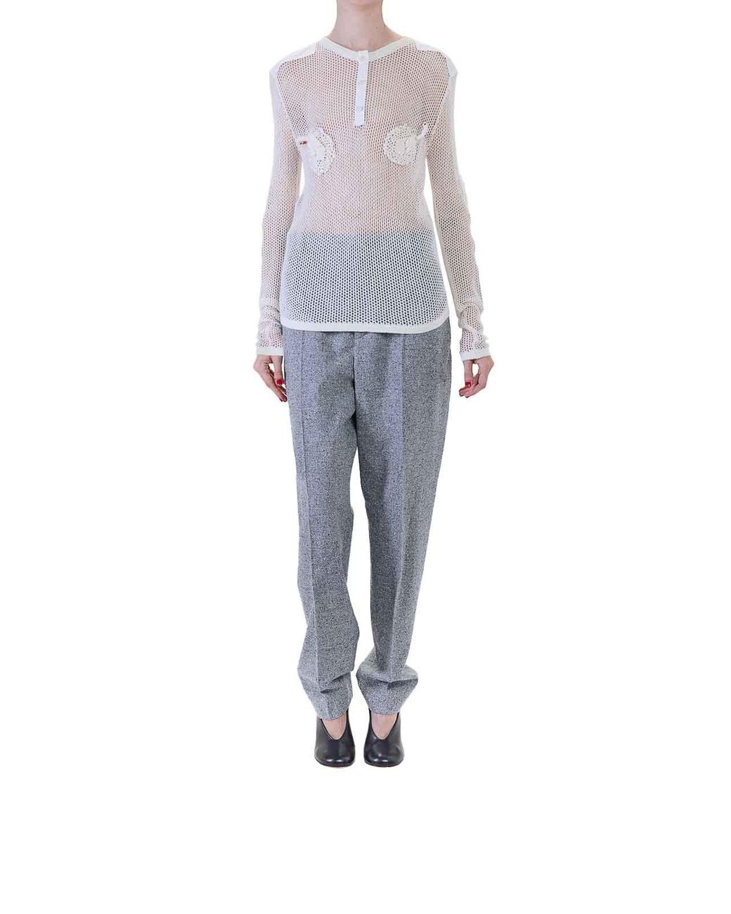 Moschino White Goose Net Shirt