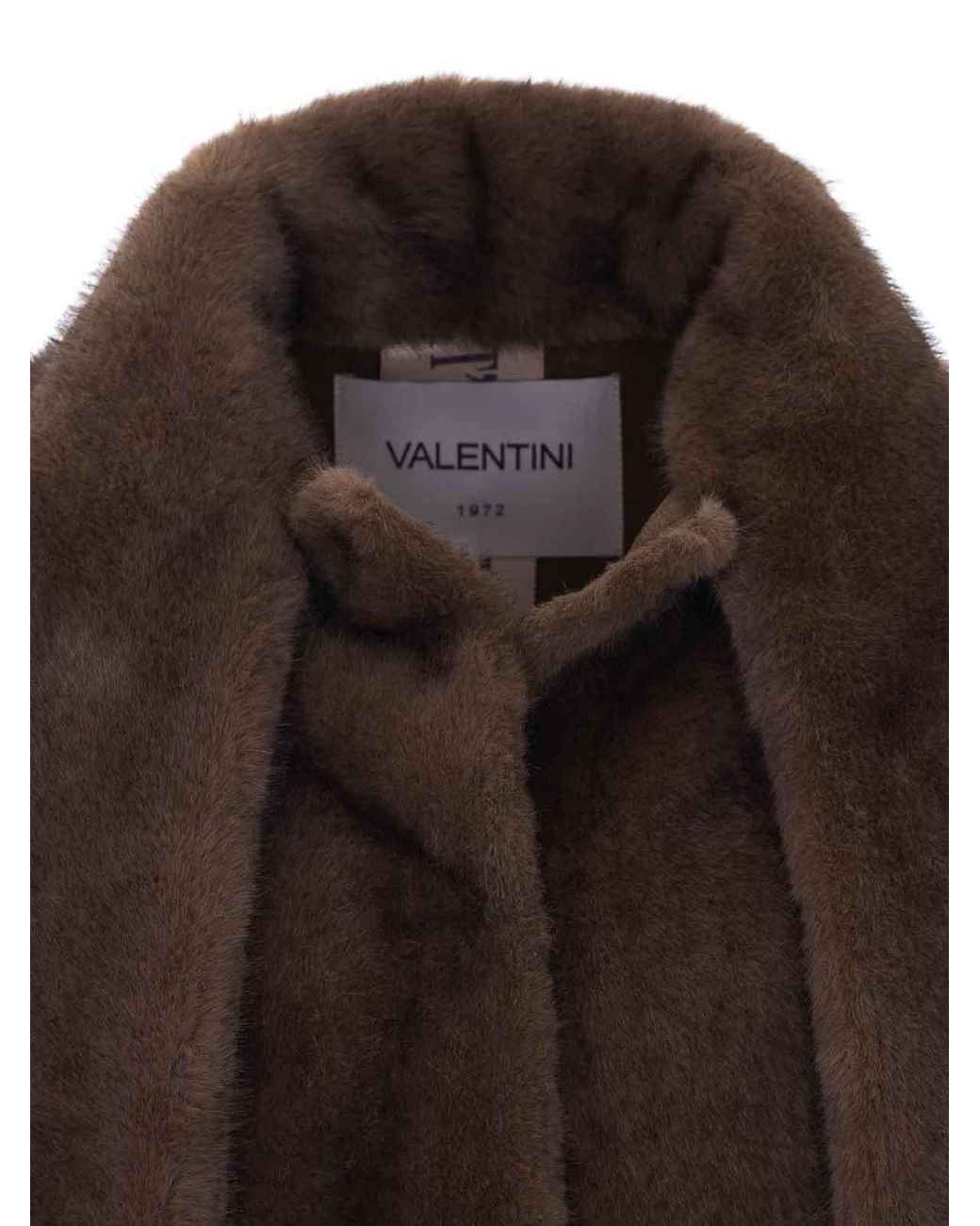 VALENTINI 1972 Brown Faux Fur Jacket