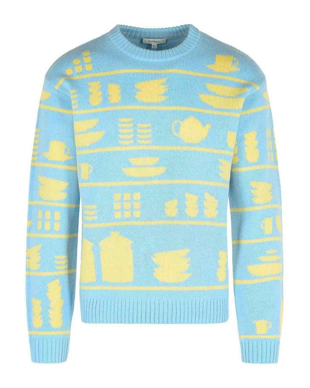 J.W. Anderson Blue Jw Anderson Crockery Jacquard Jumper for men