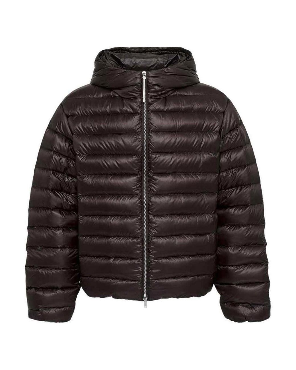 Jil Sander Black Hooded Padded Jacket for men