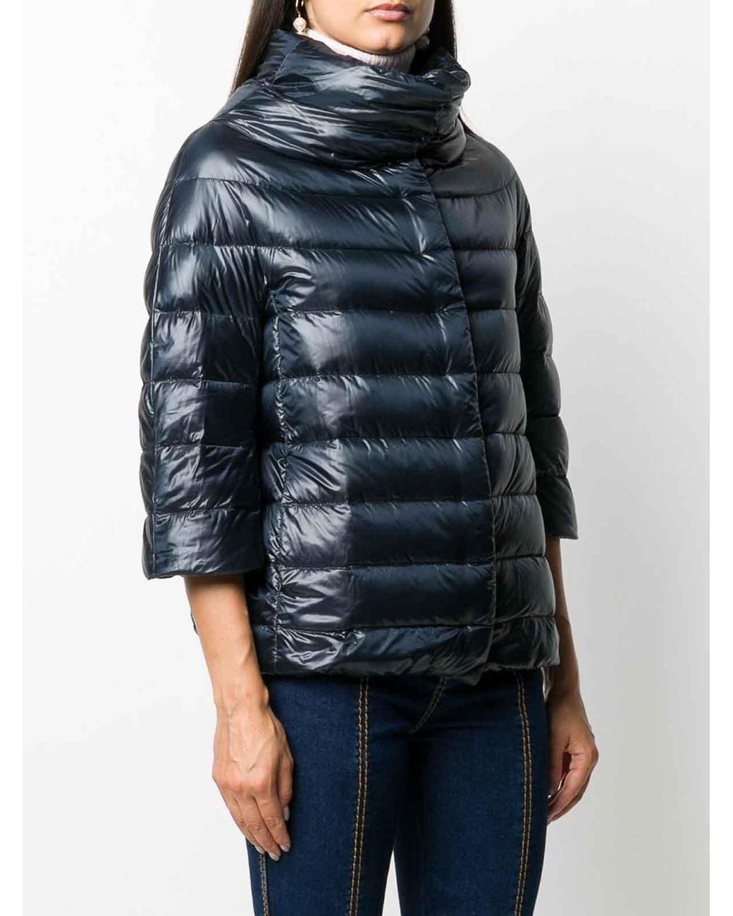 Herno Blue Aminta Nylon Cape