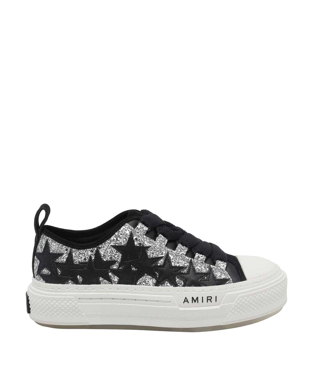 Amiri Black Glitter Star Court Sneakers