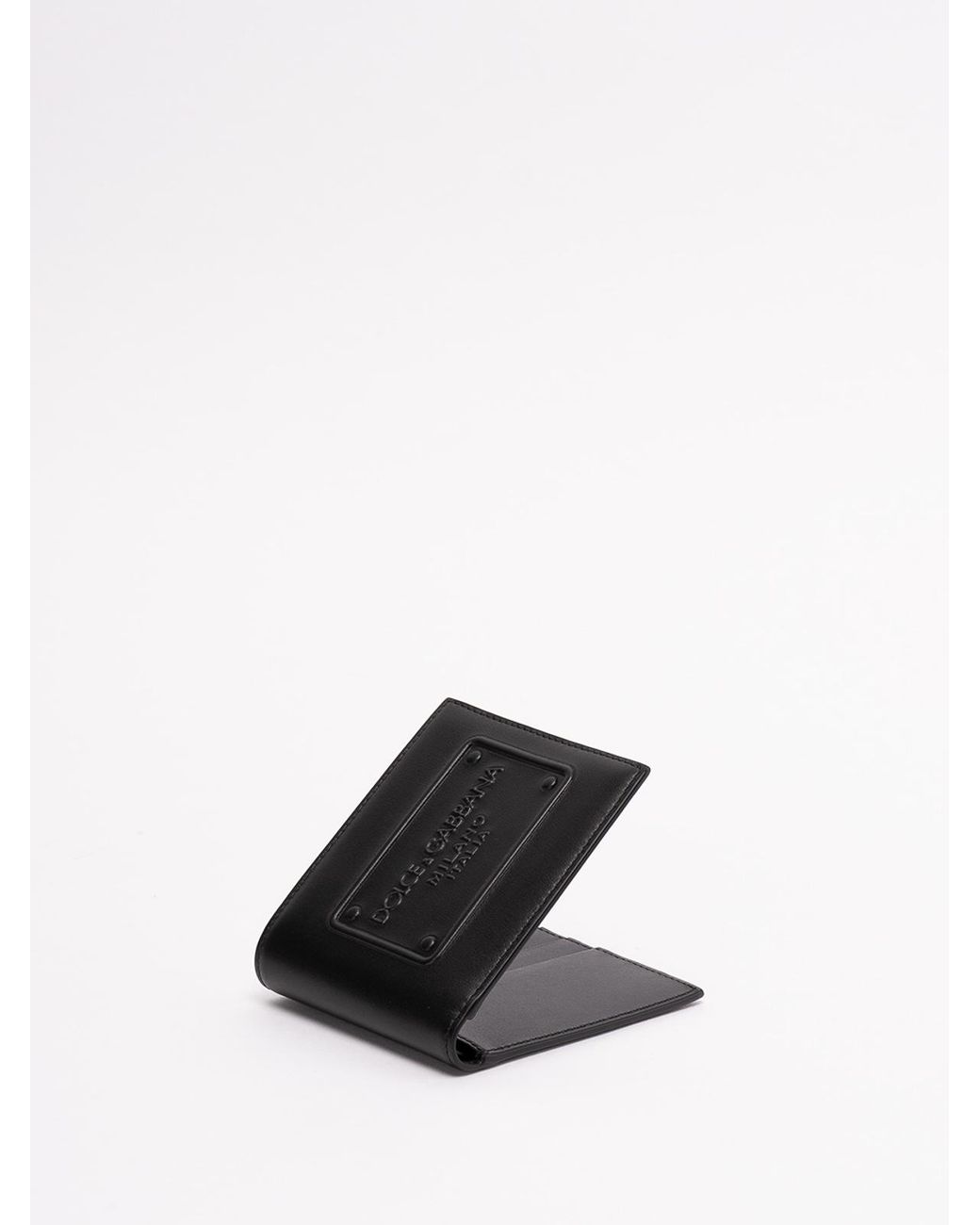 Dolce & Gabbana Black Bi-Fold Wallet With Raised Logo for men