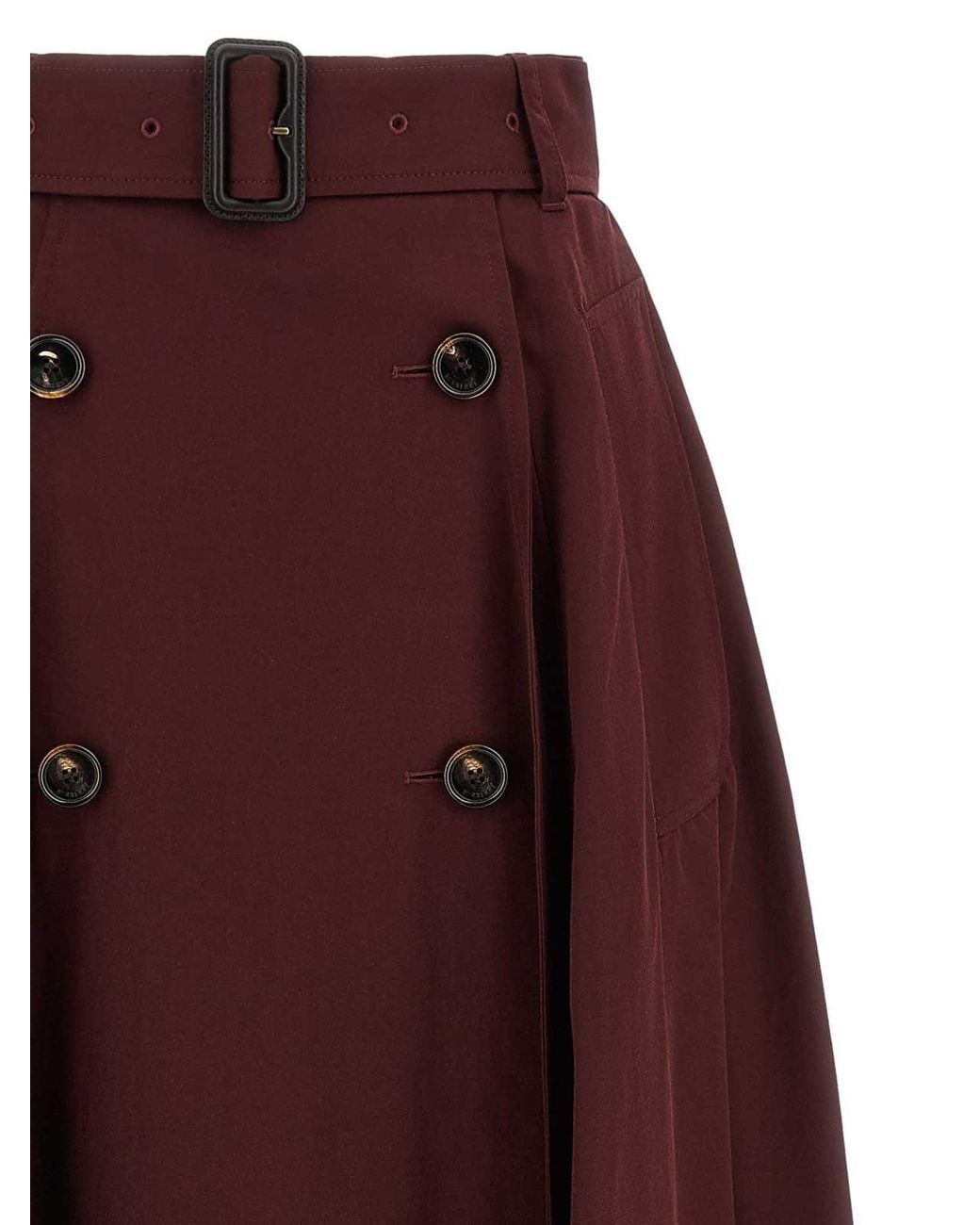 Burberry Purple Gabardine Trench Coat Skirt