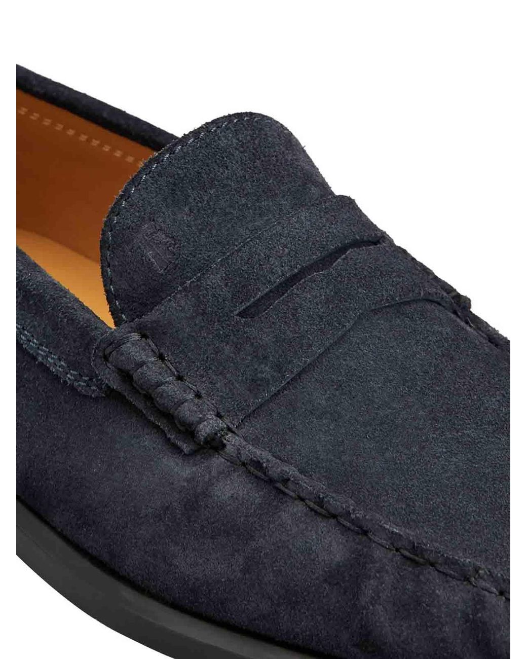 Tod's Black Suede Gathered Loafers for men
