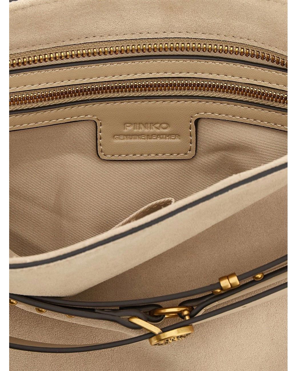 Pinko Natural Classic Suede Belt Bag